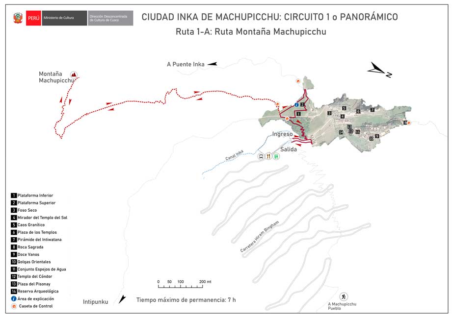 Circuito 1-A de Machu Picchu: Montaña Machu Picchu